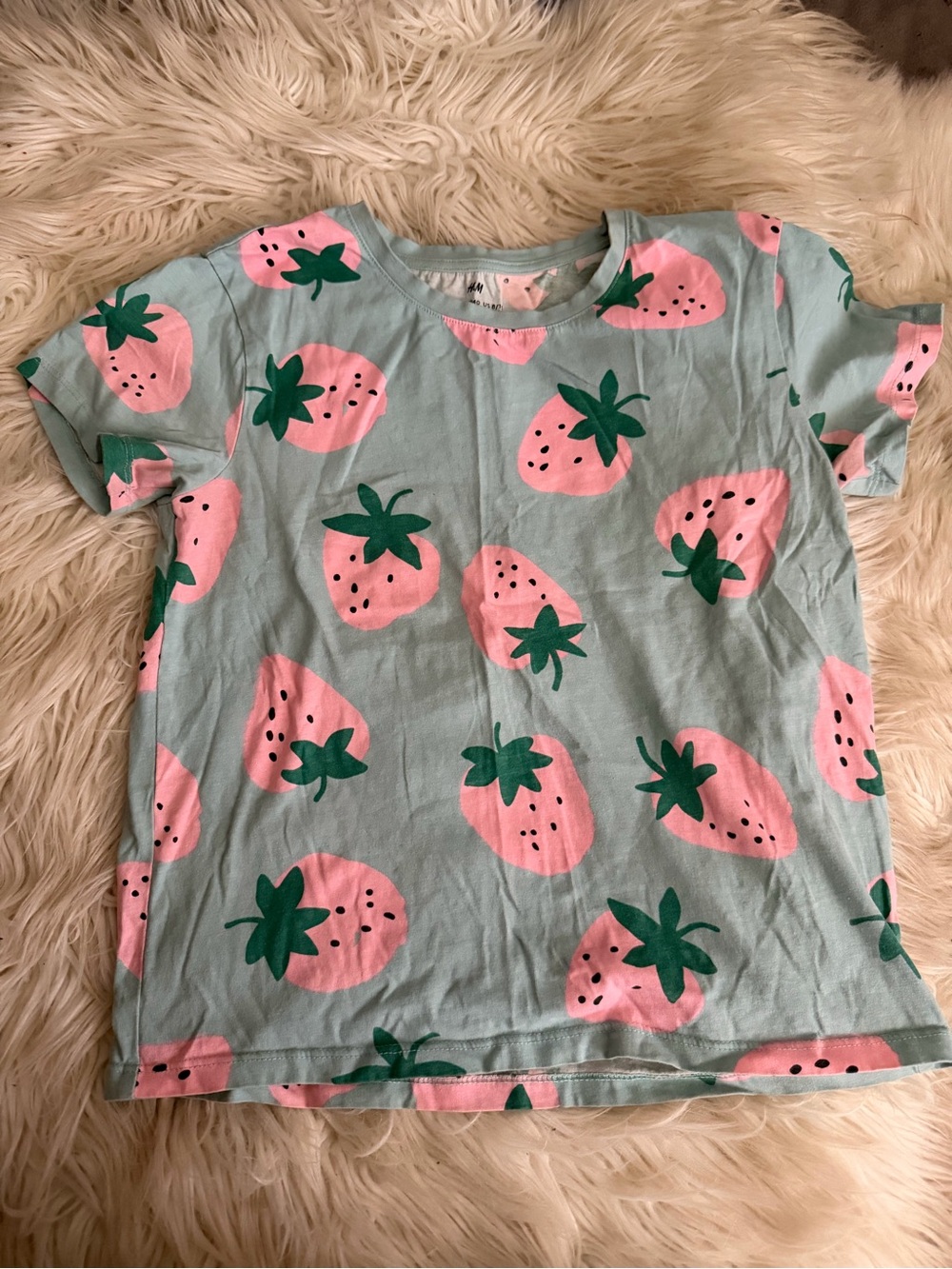 H&M Girls Strawberry T-Shirt